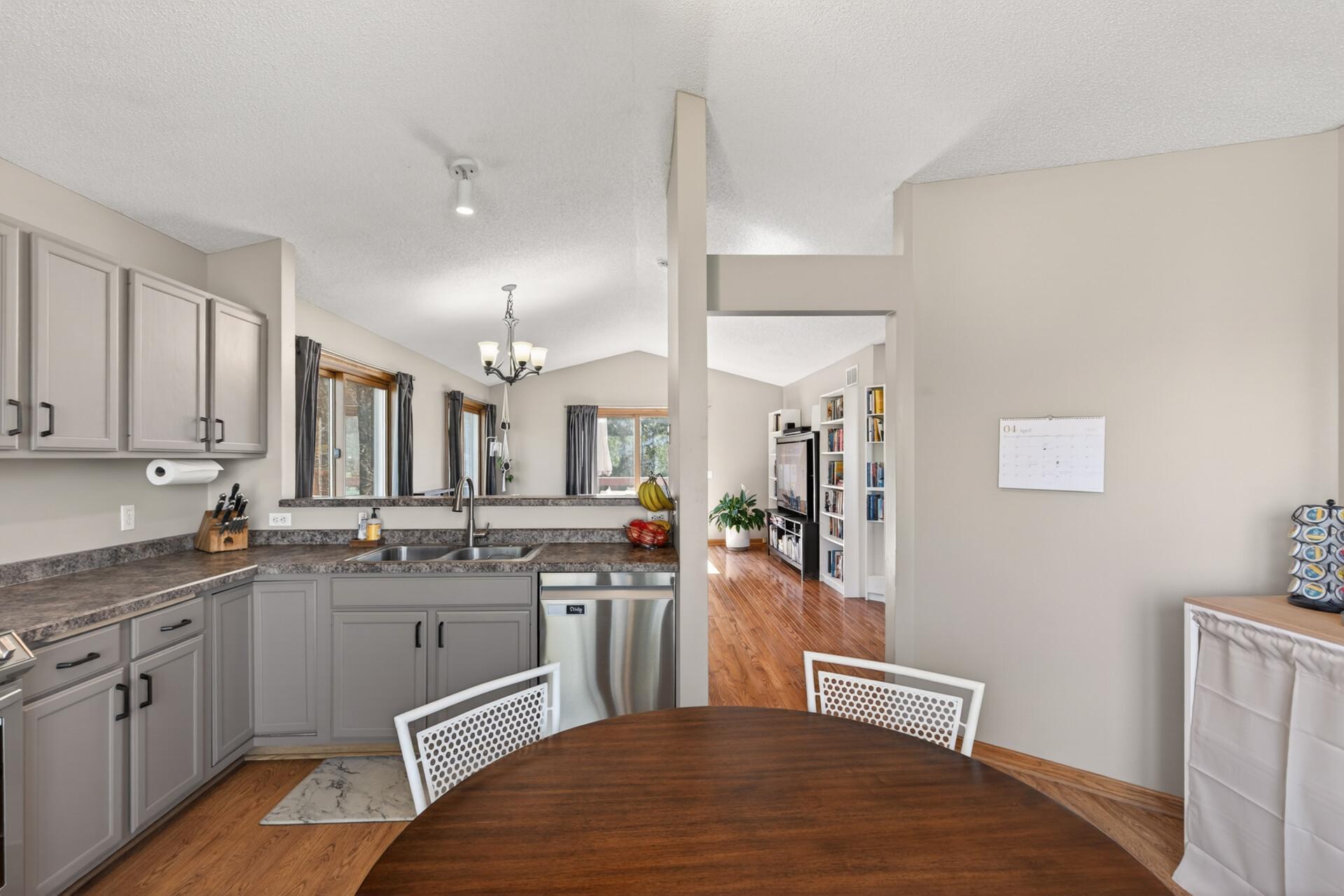 Enjoy the freshly enameled cabinetry
