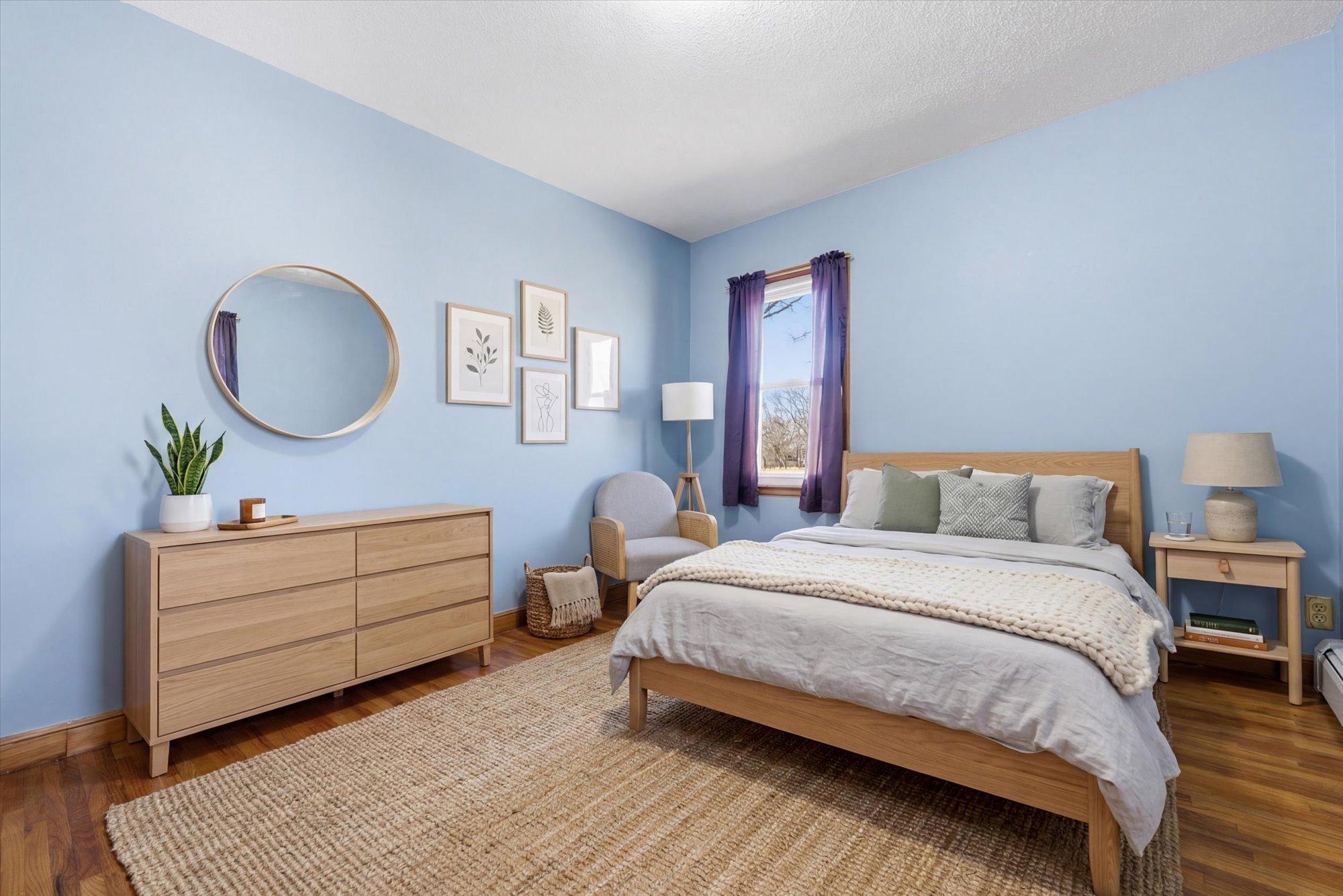 Second Bedroom, Main Floor. Staged.