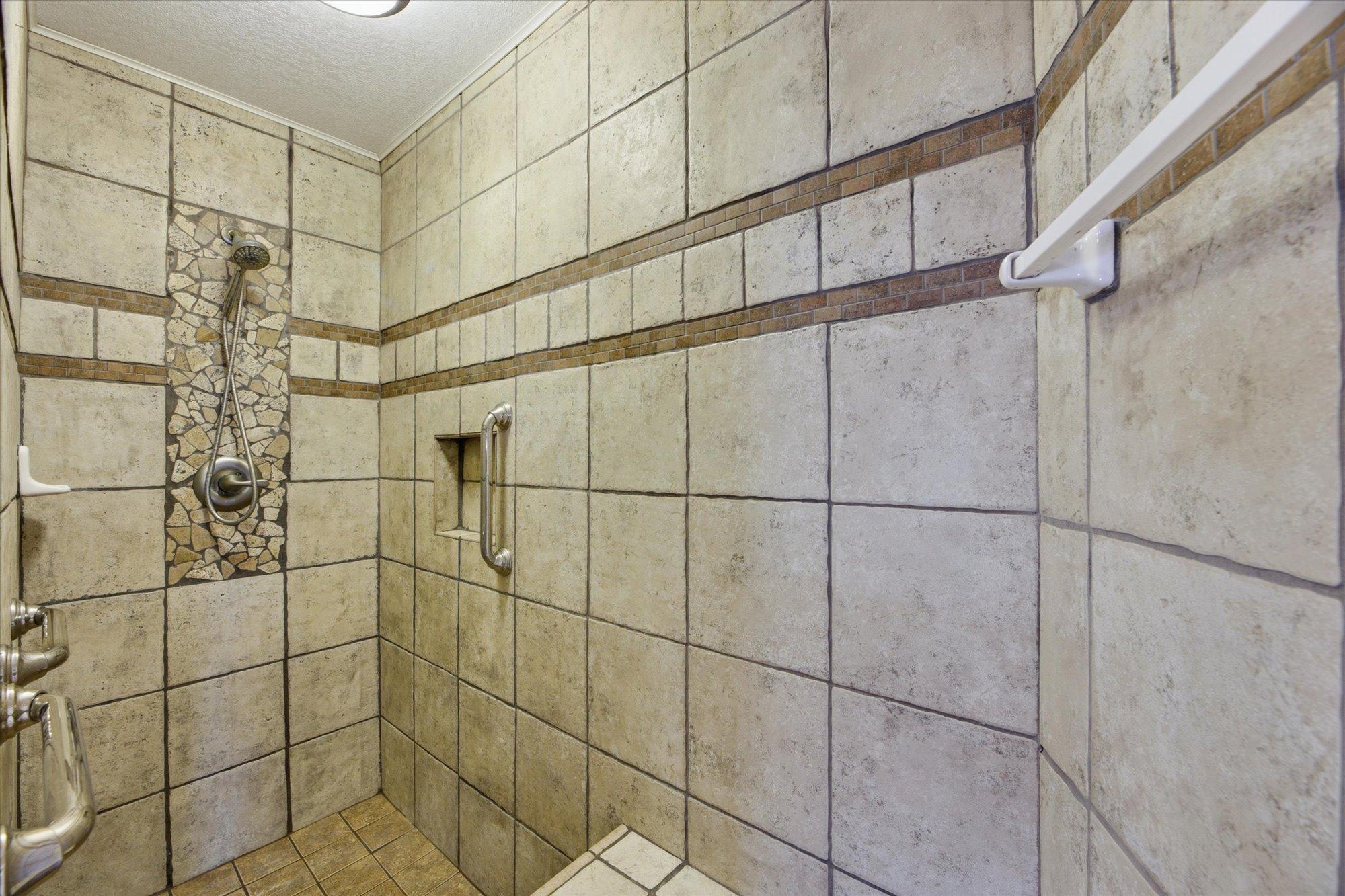 Walk In Shower, Primary Bath of Primary Suite