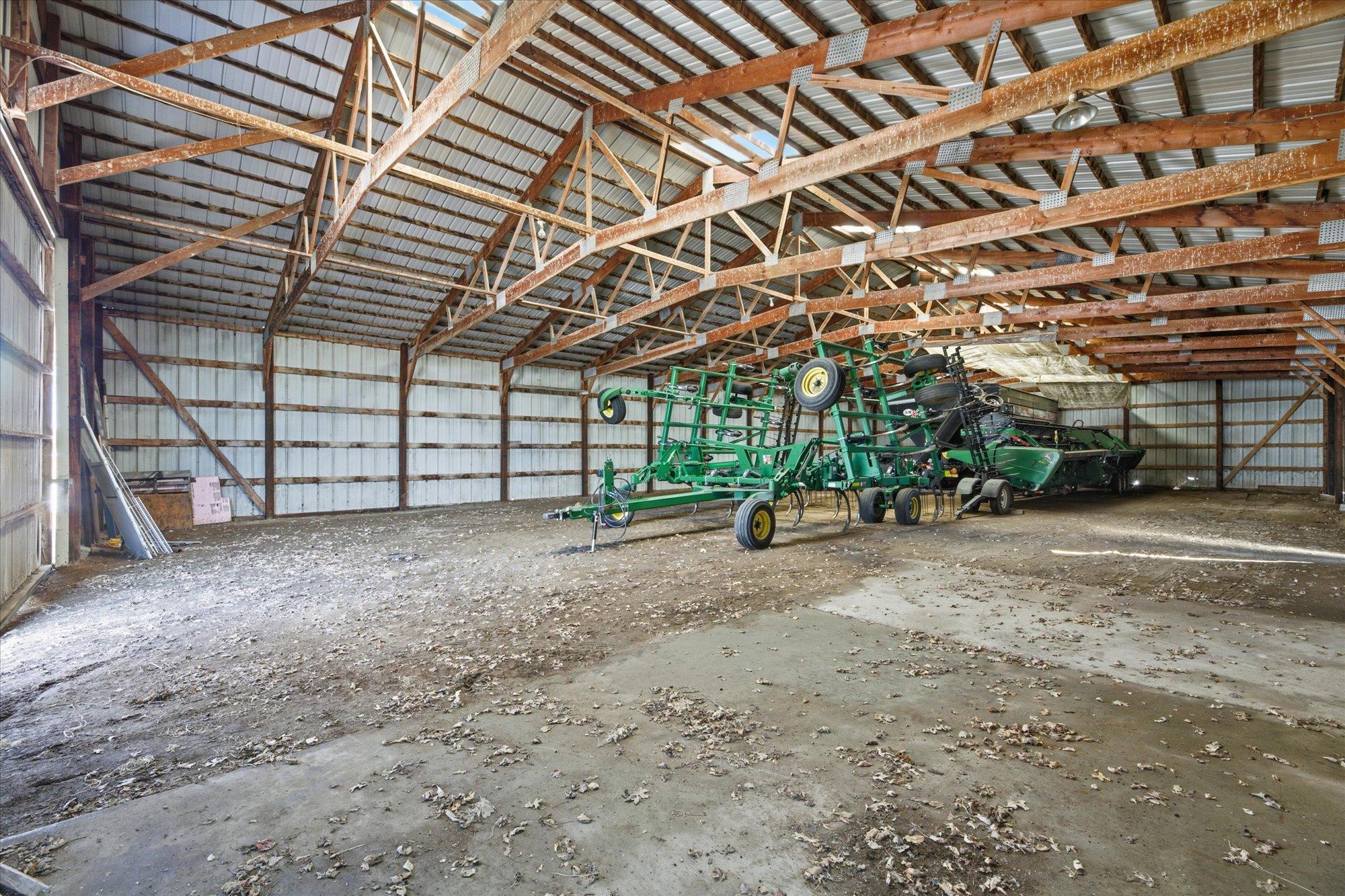 Pole Shed: east of the garage