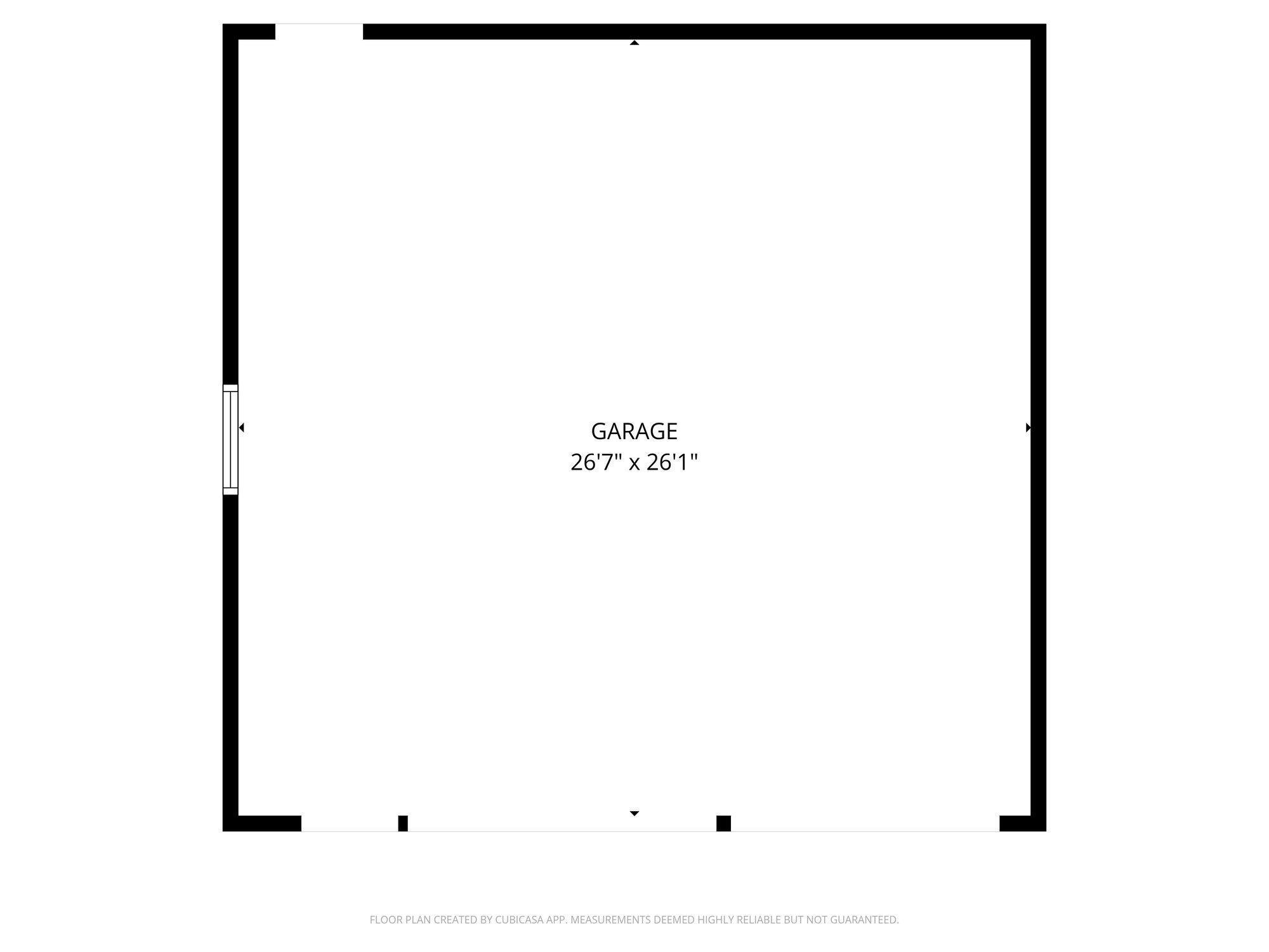 Garage Dimensions 28x28 as per County Records