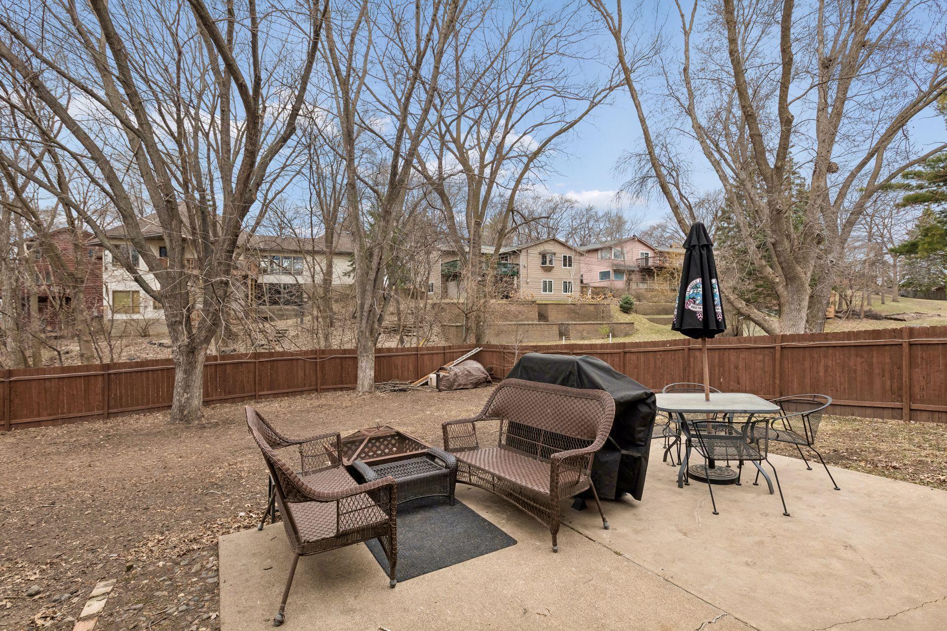 The backyard patio is massive - perfect for outdoor dining and entertainment