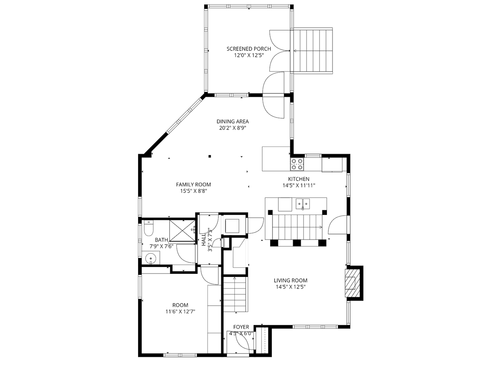 Main level floor plan