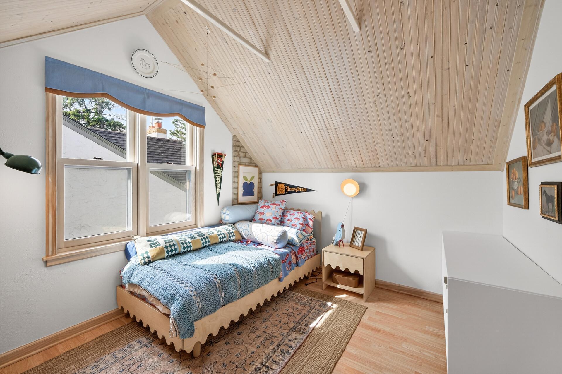 The joyful second upper level bedroom