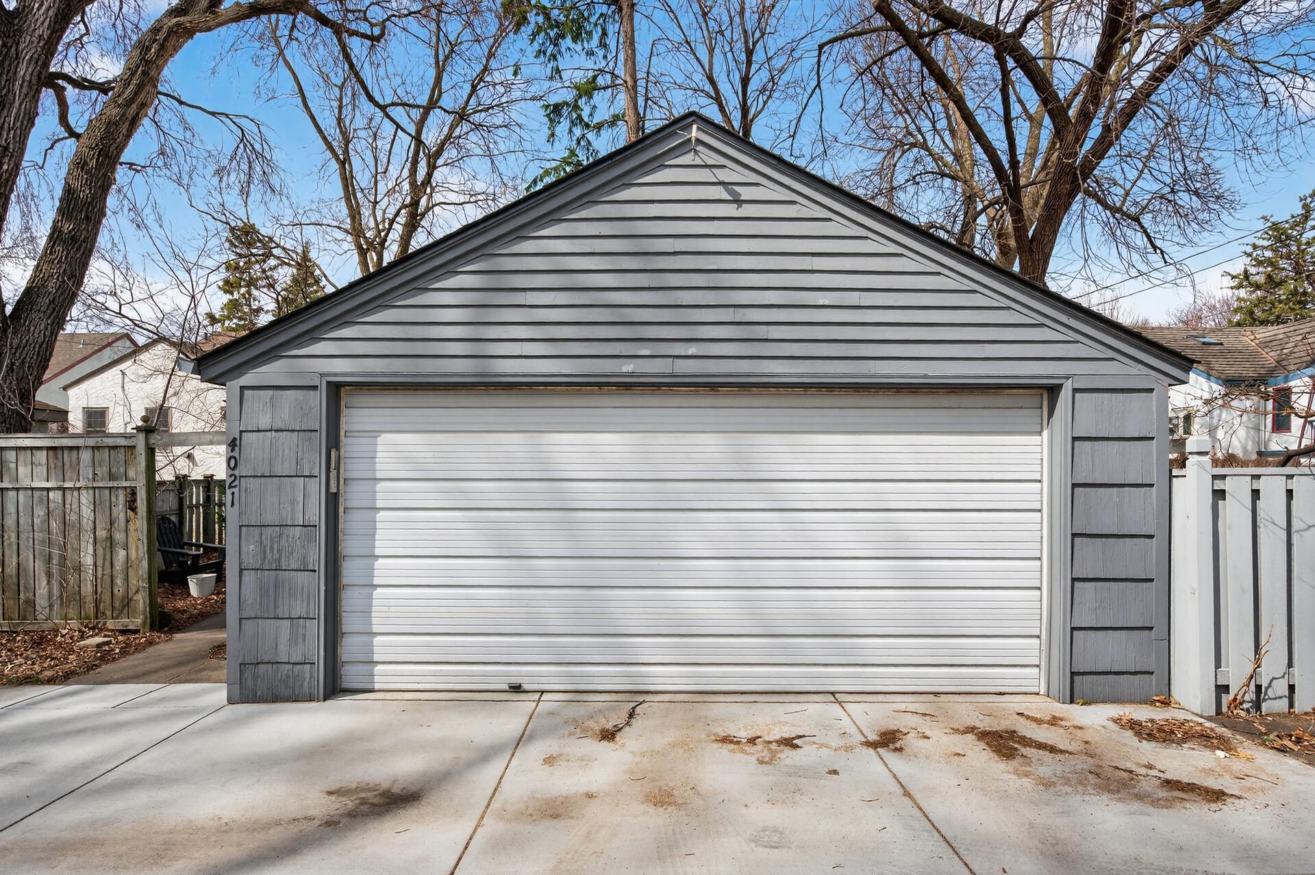 Concrete was recently laid in and around the 2 car garage
