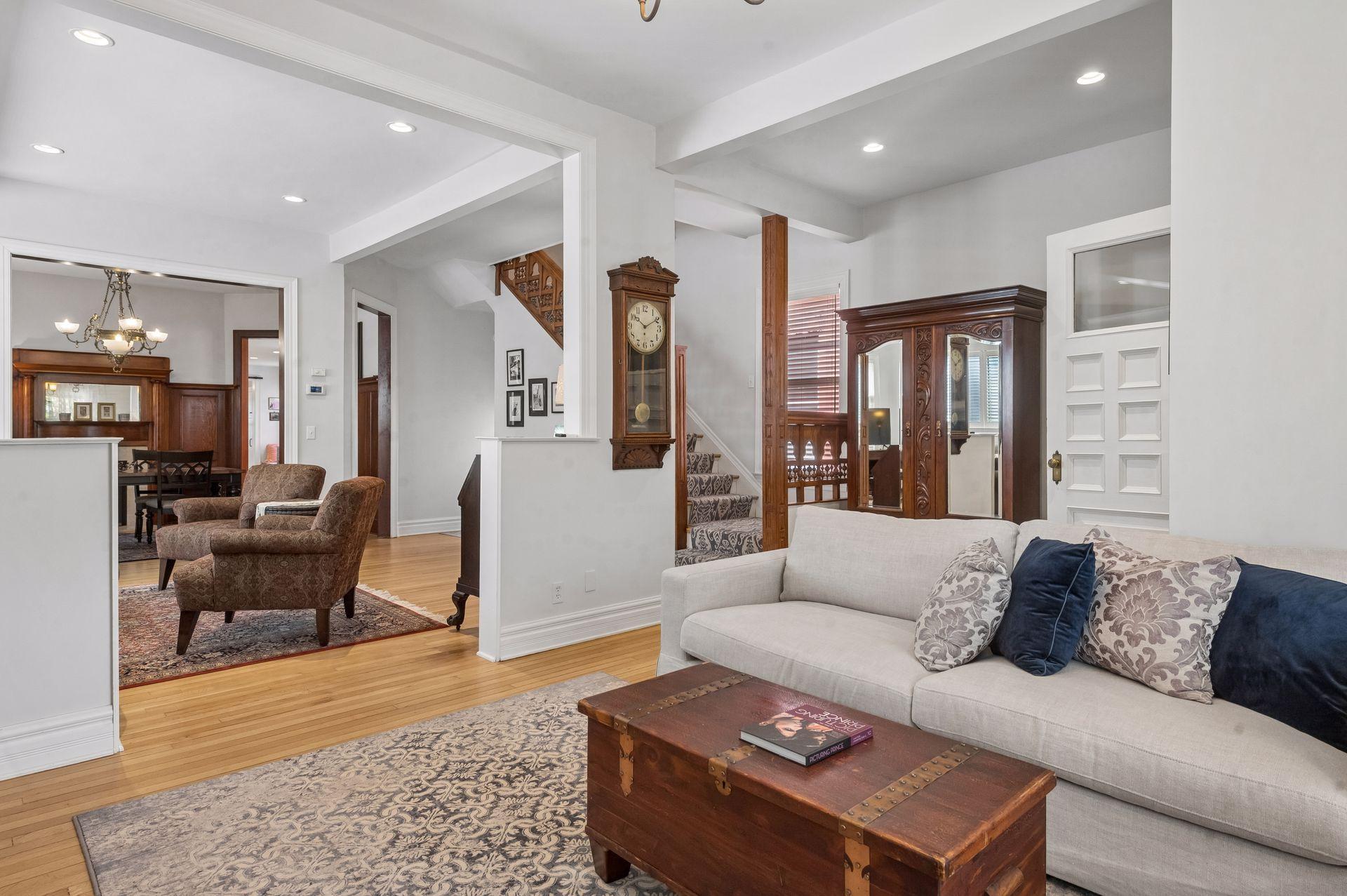 There is a great open concept in the living areas.