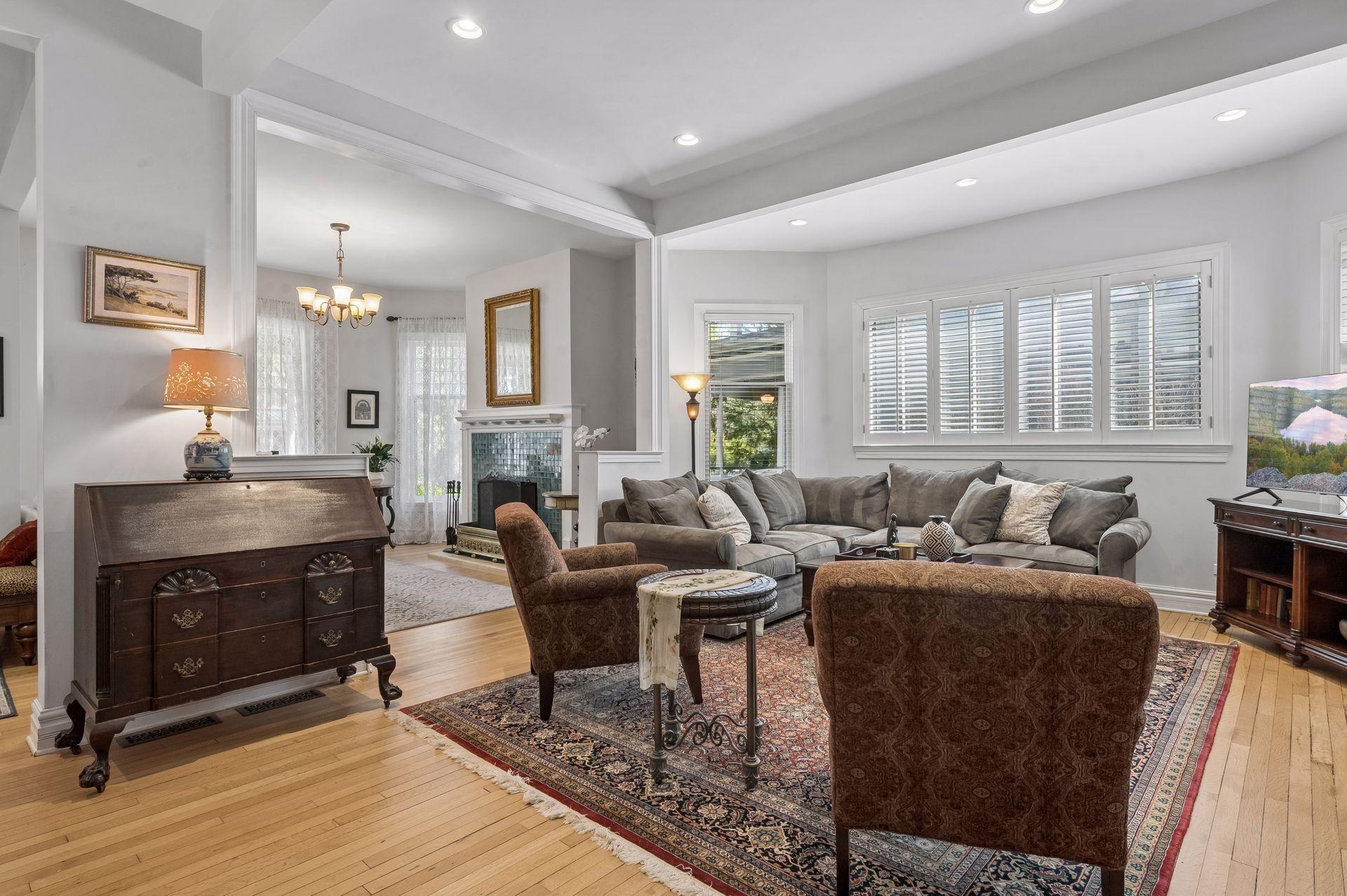 There is plenty of space to relax and entertain in the main floor family room.