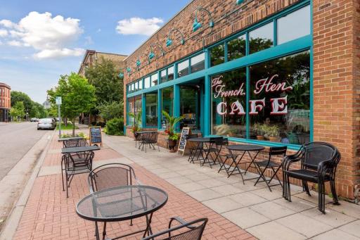 You can walk to the neighborhood's favorite breakfast spot the French Hen.
