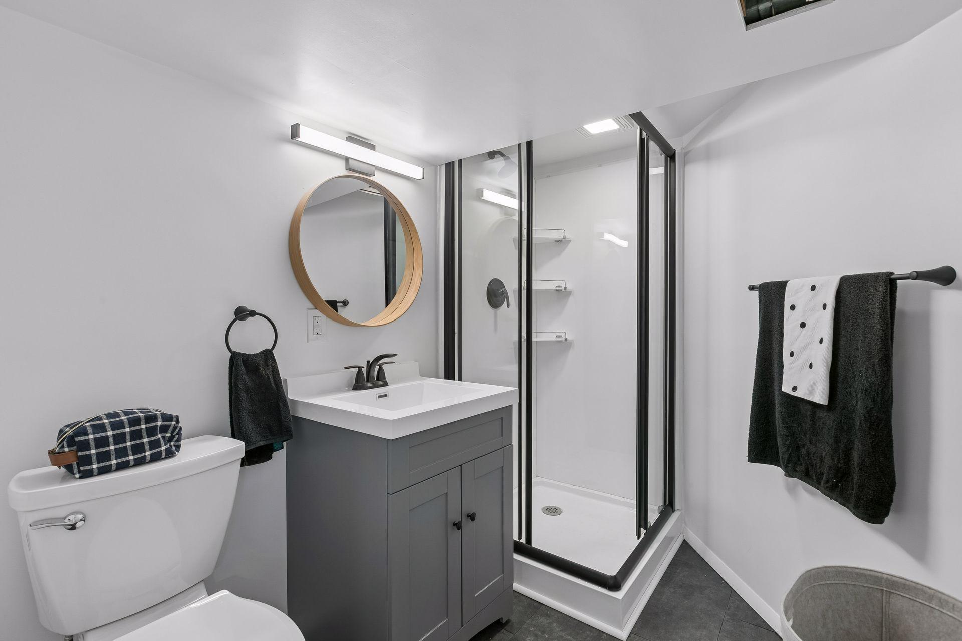 Brand new 3/4 bath lower level