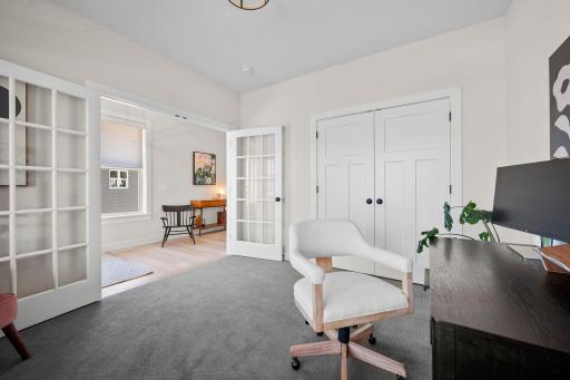The versatile office space can easily double as an extra bedroom, playroom, hobby room, or whatever suits your lifestyle