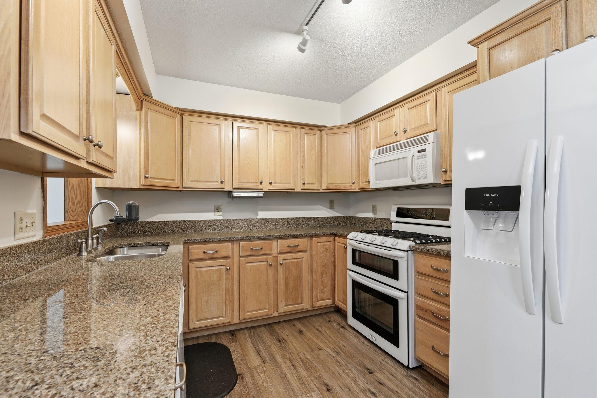 Plenty of counter and cupboard space.