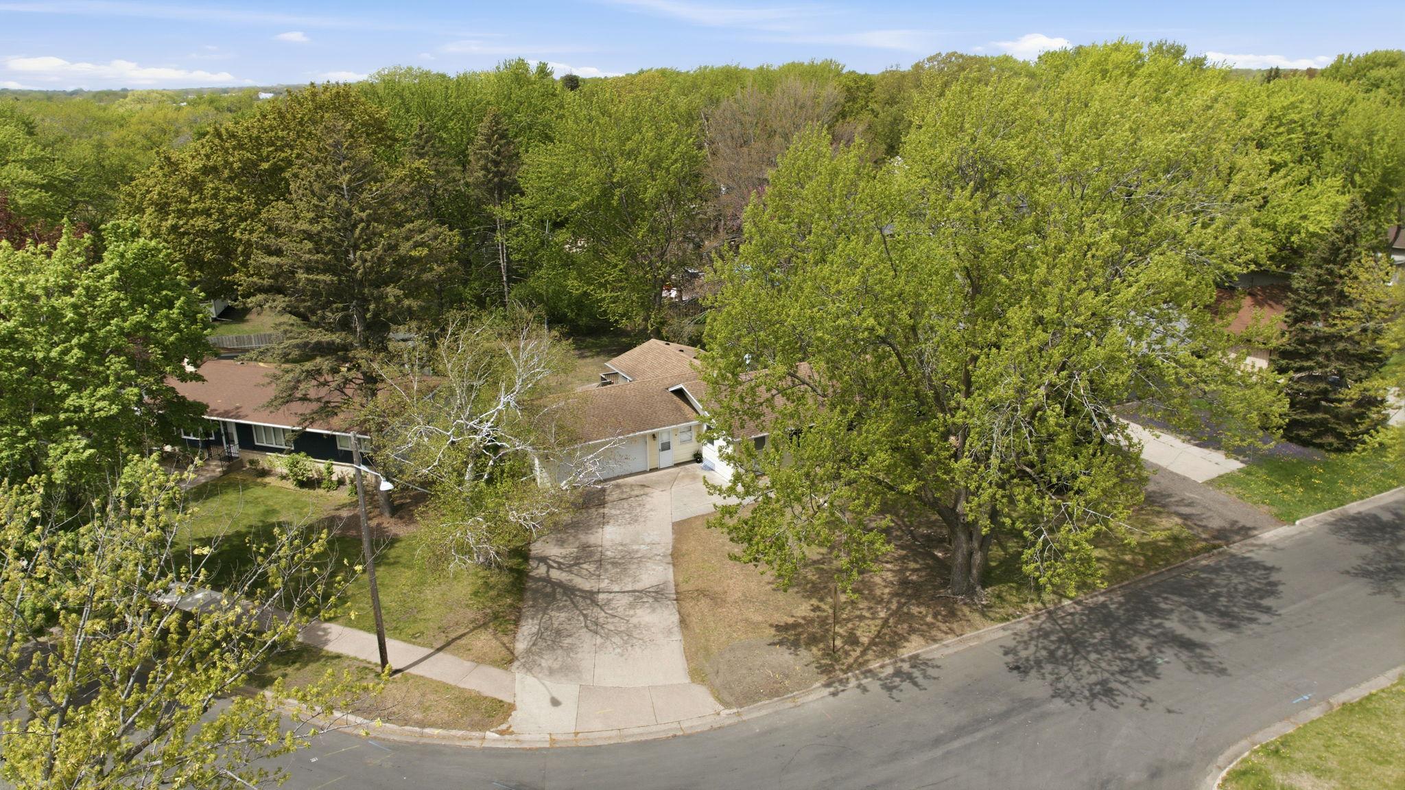 Uniquely situated corner lot offers a lot of privacy.