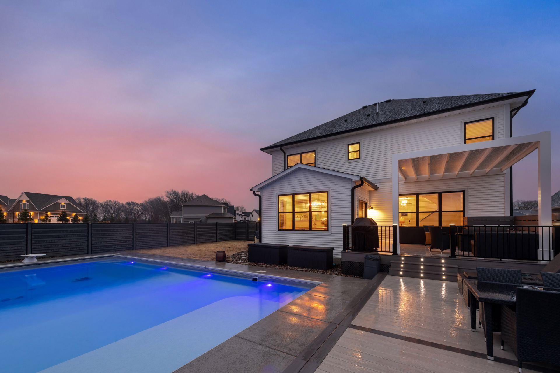 Pool. Patio. Privacy. This outdoor space was designed to be an extension of your living room, not an afterthought. Whether it's a summer cookout or a quiet evening swim, this backyard delivers every single time.