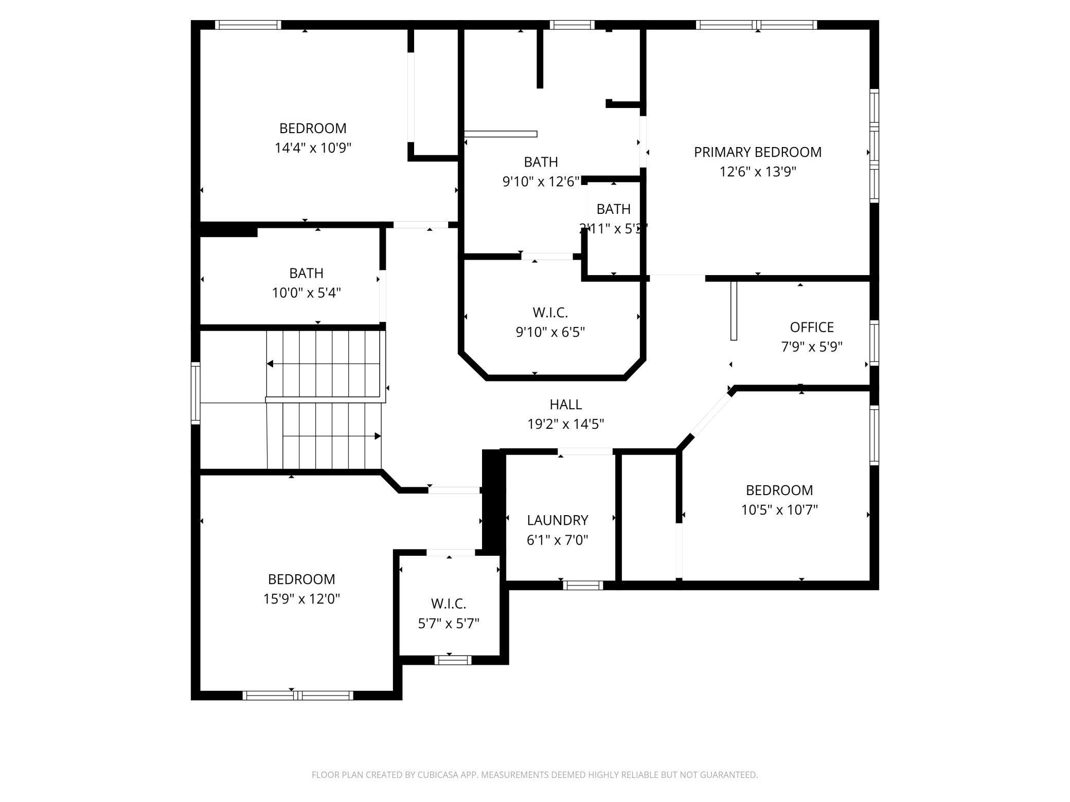 Upper level floorplan