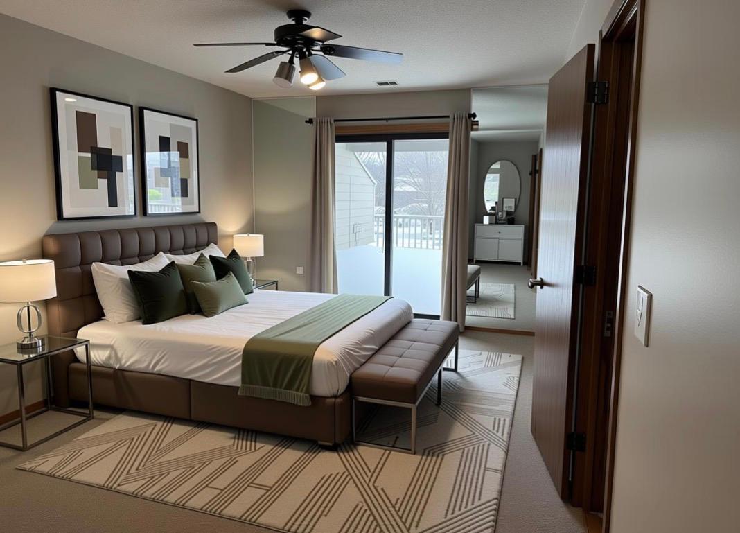 Virtual Staged Primary Bedroom