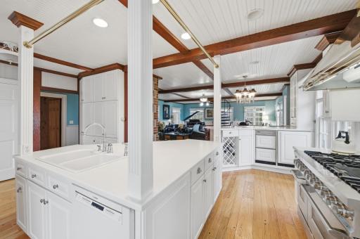 13001 Twilight Road - Kitchen Island With Pot Hanging Rail/Racks