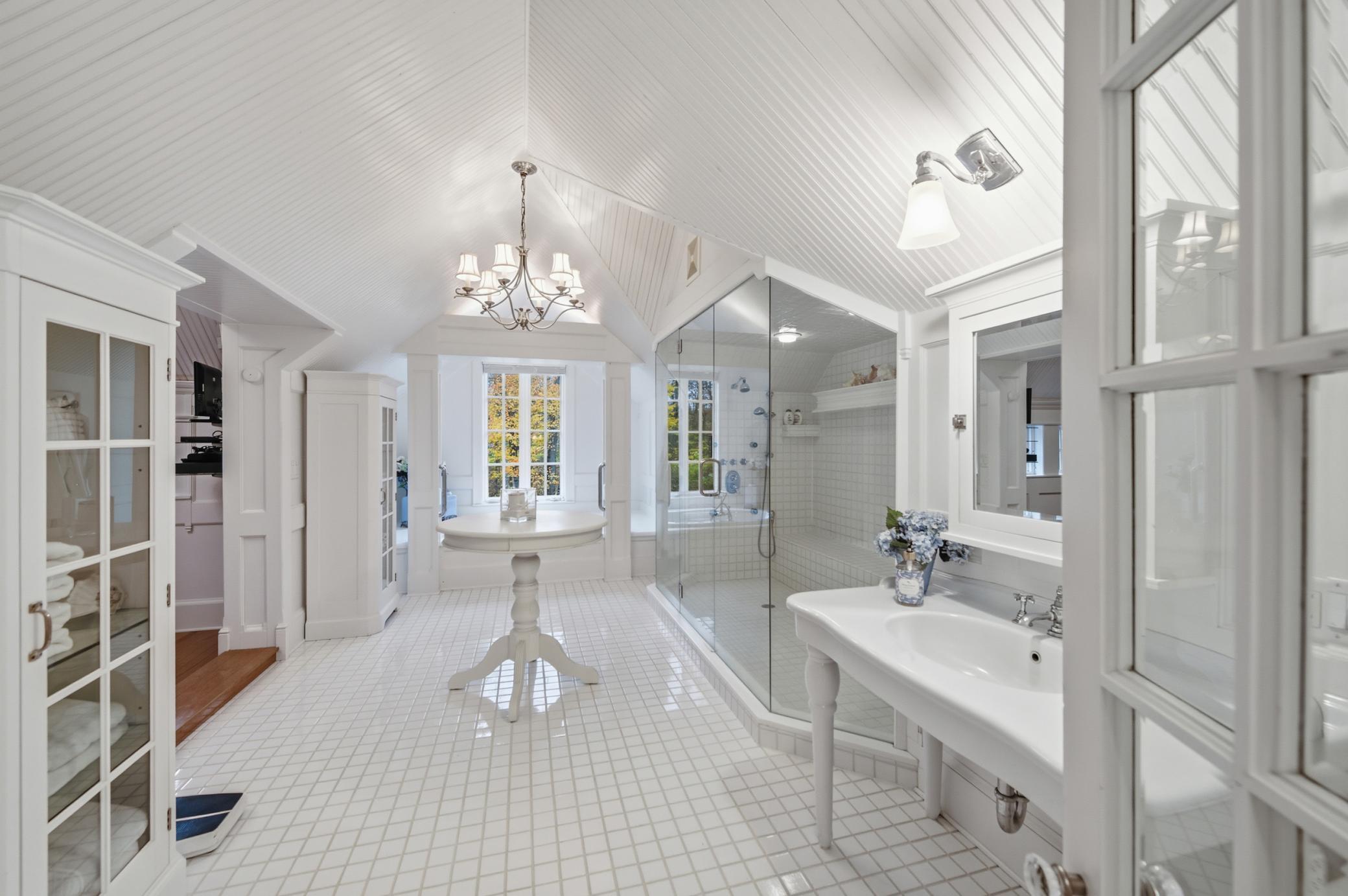 13001 Twilight Road - Primary Bathroom with French Doors, Separate Bathtub & Steam Shower, Dual Sinks