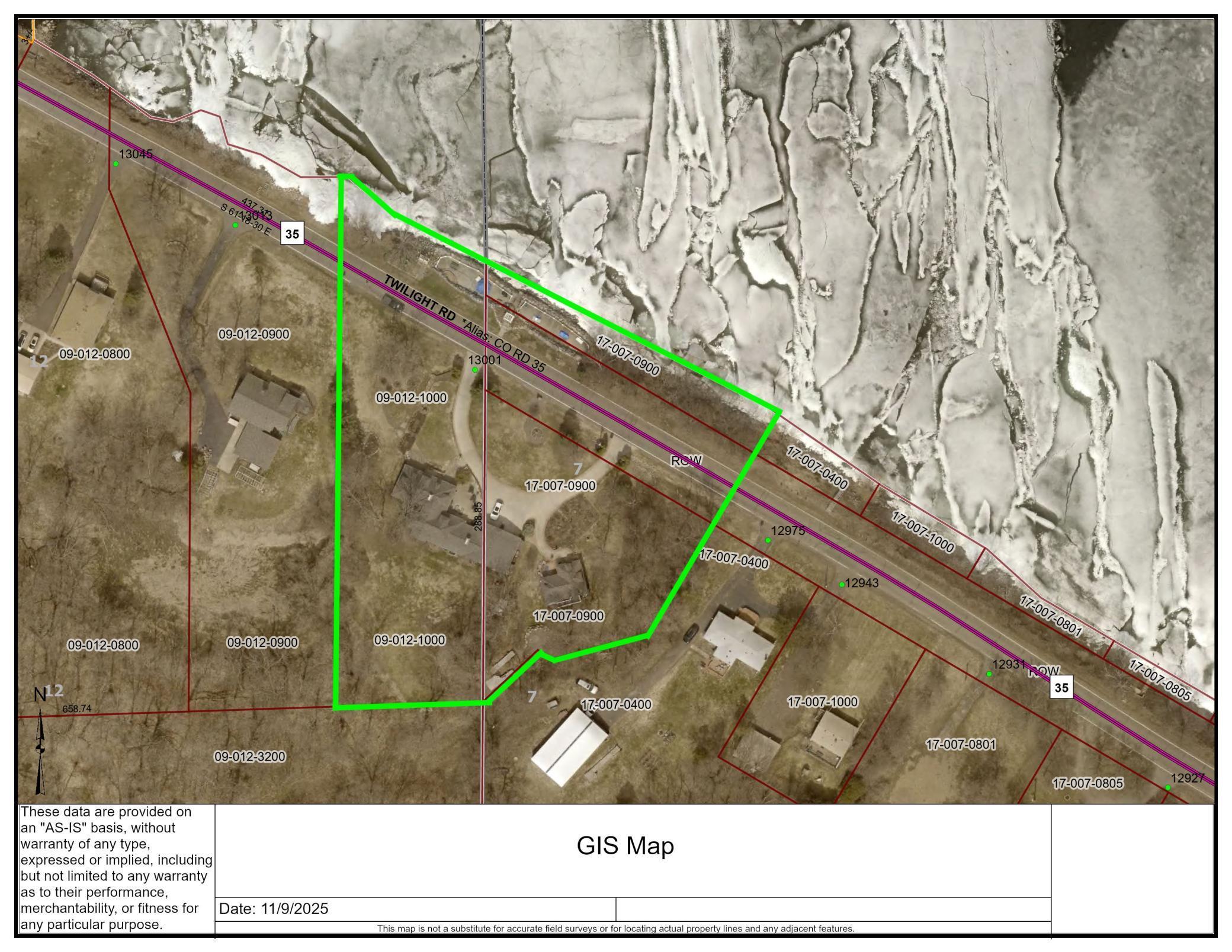 13001 Twilight Road - GIS Map