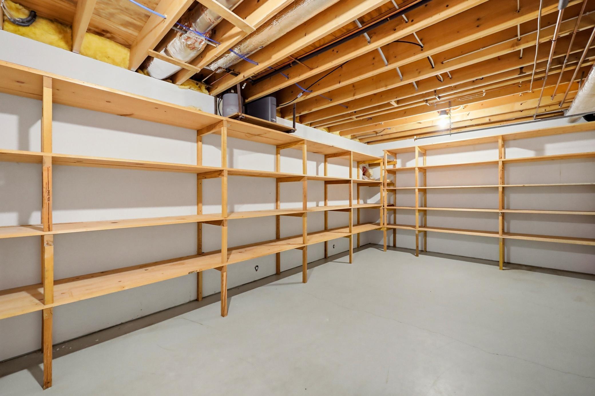 Ample storage lower level