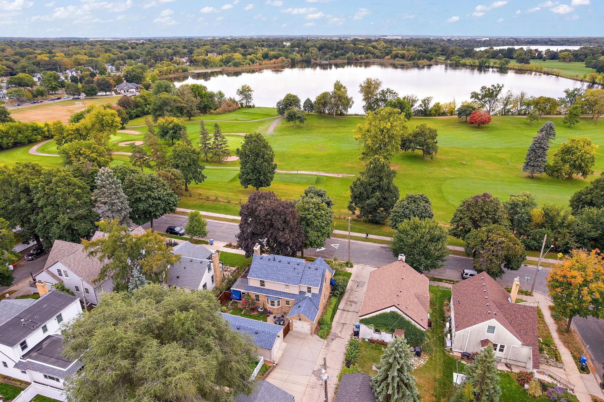 Lake Hiawatha is across the street