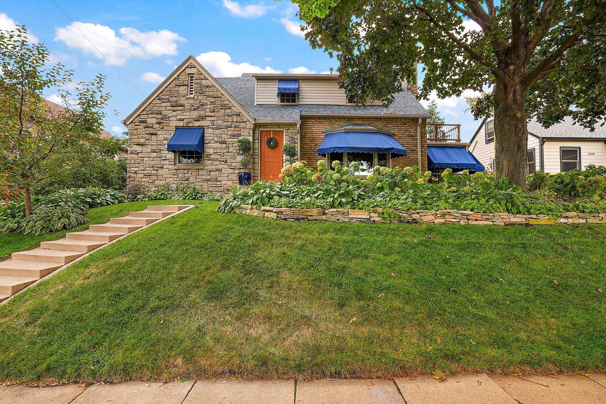 Awnings keep the house cool and add privacy