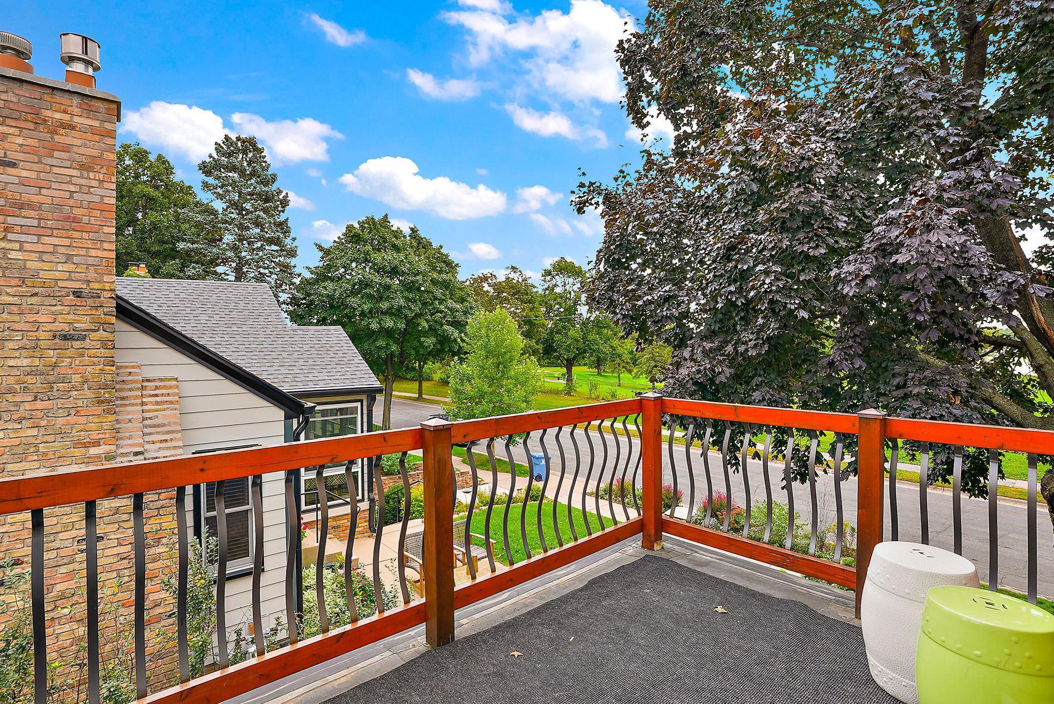 Balcony overlooking the lake and golf course