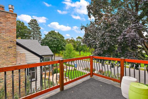 Balcony overlooking the lake and golf course