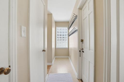 Mudroom and door to attached garage