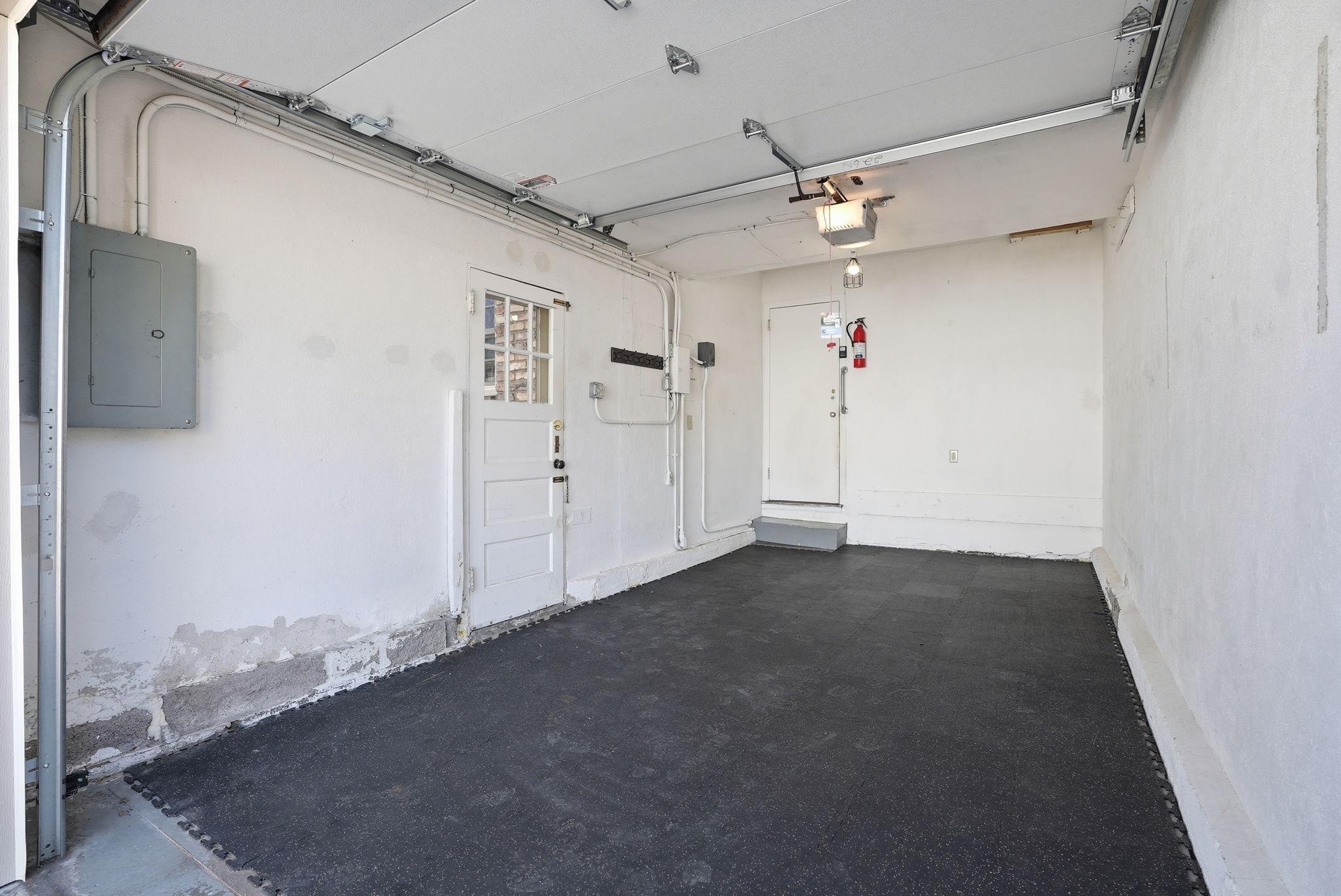 Attached one-car garage