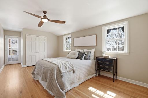 Primary bedroom & walk-in closet