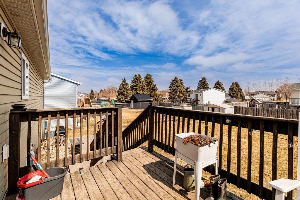 Stained deck