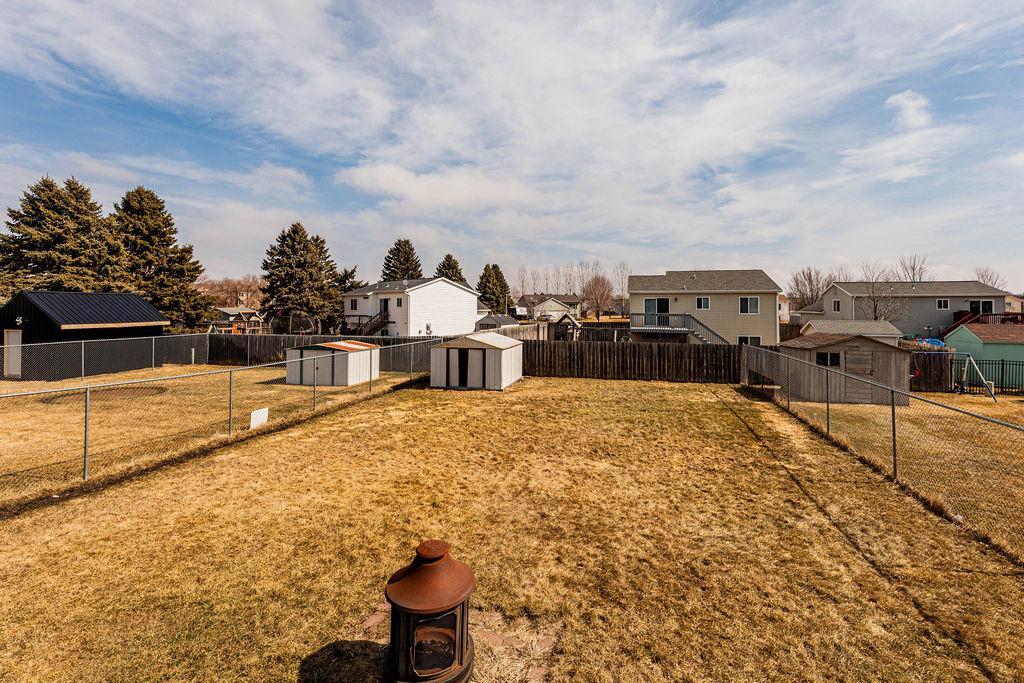 Fully fenced yard
