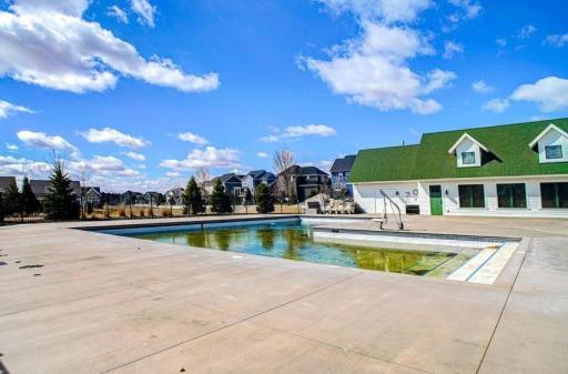 One of the two outdoor pools for summertime fun.