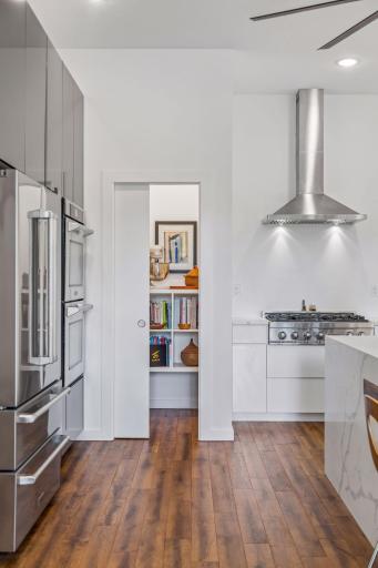 Kitchen pantry allows for additional storage