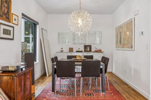 Separate space for a more formal dining area