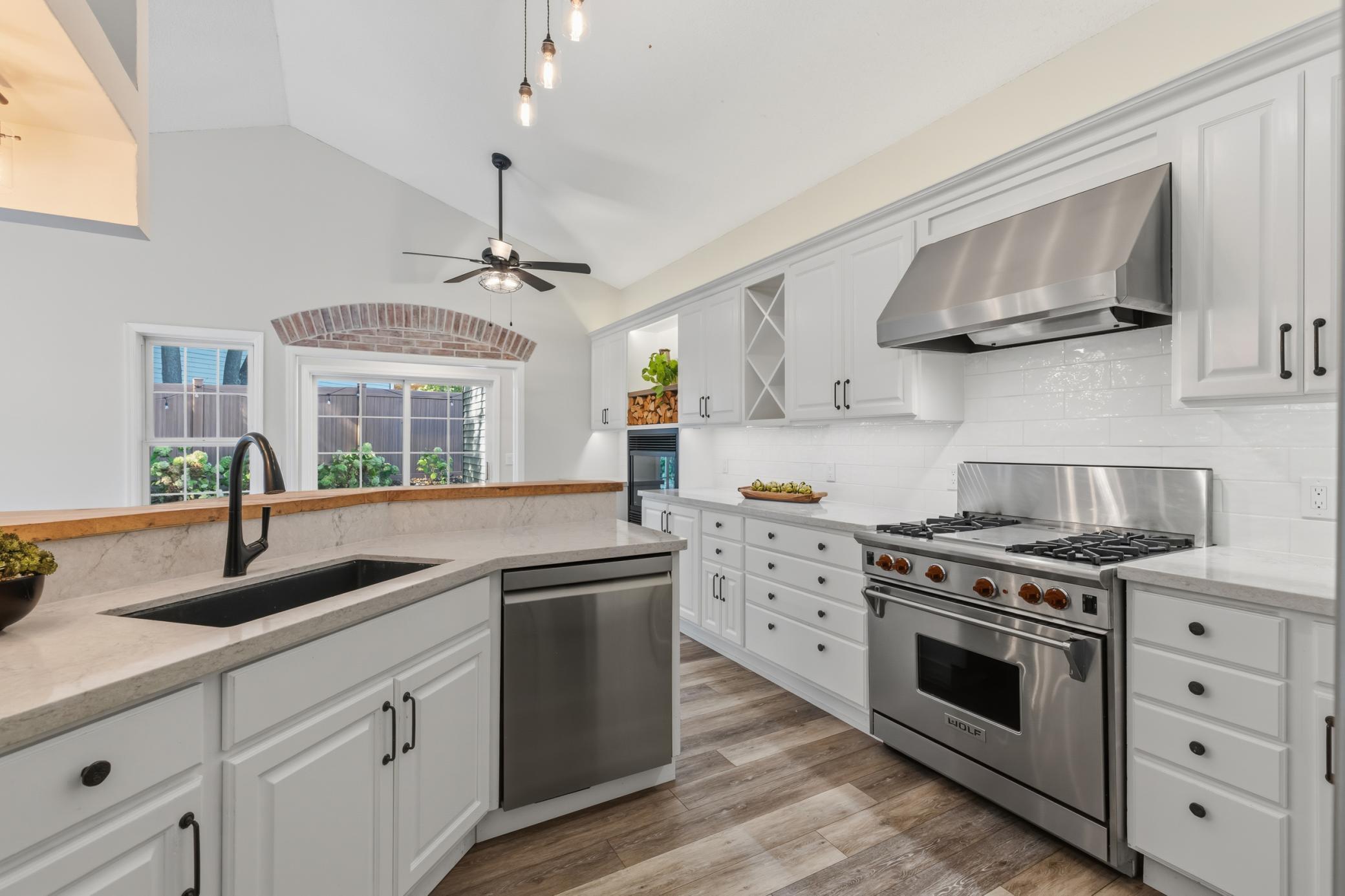 Quartz countertops subway tile backsplash and quartz composite sink