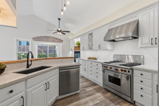 Quartz countertops subway tile backsplash and quartz composite sink