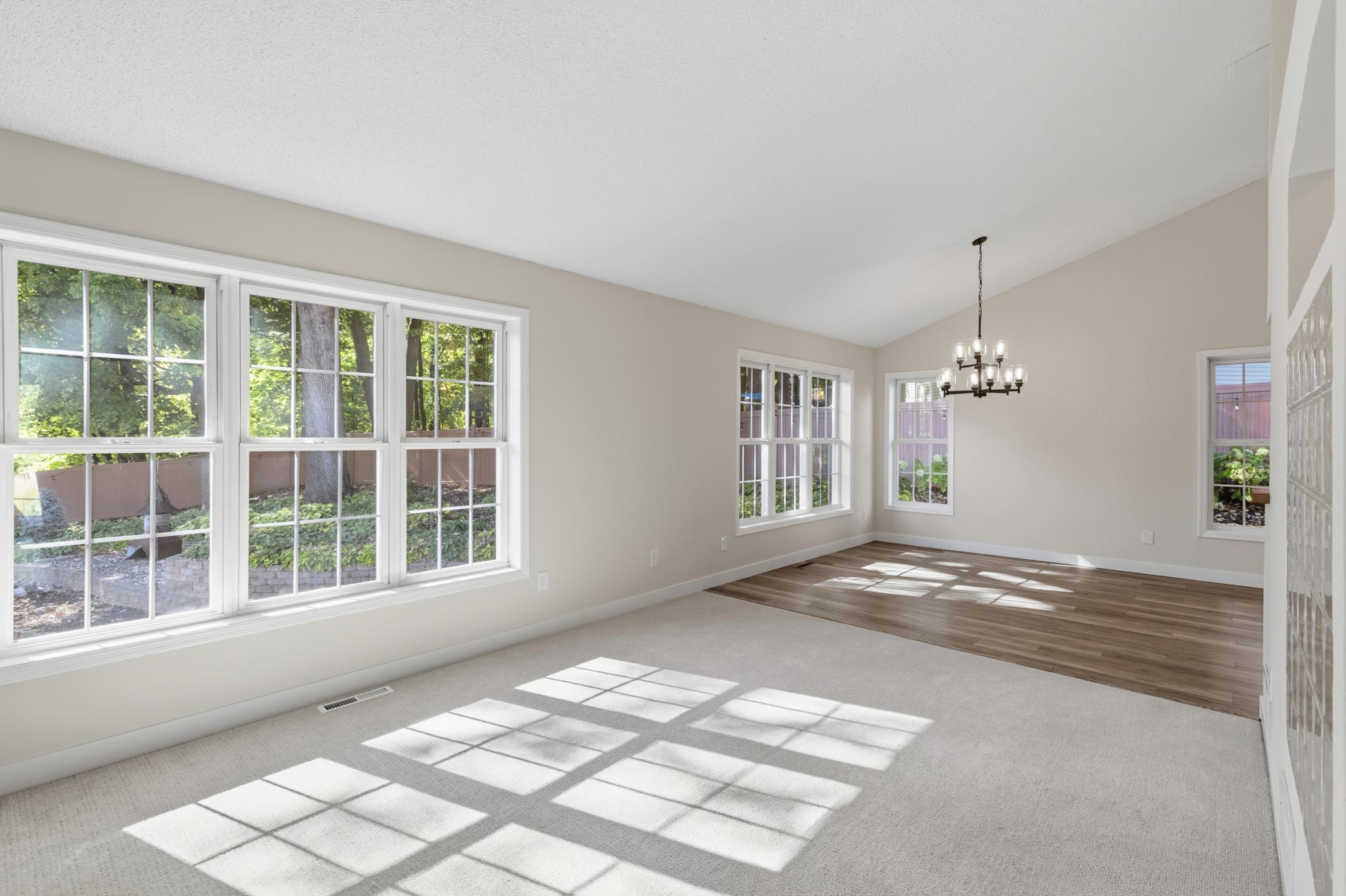 Floor to ceiling windows capture incredible views