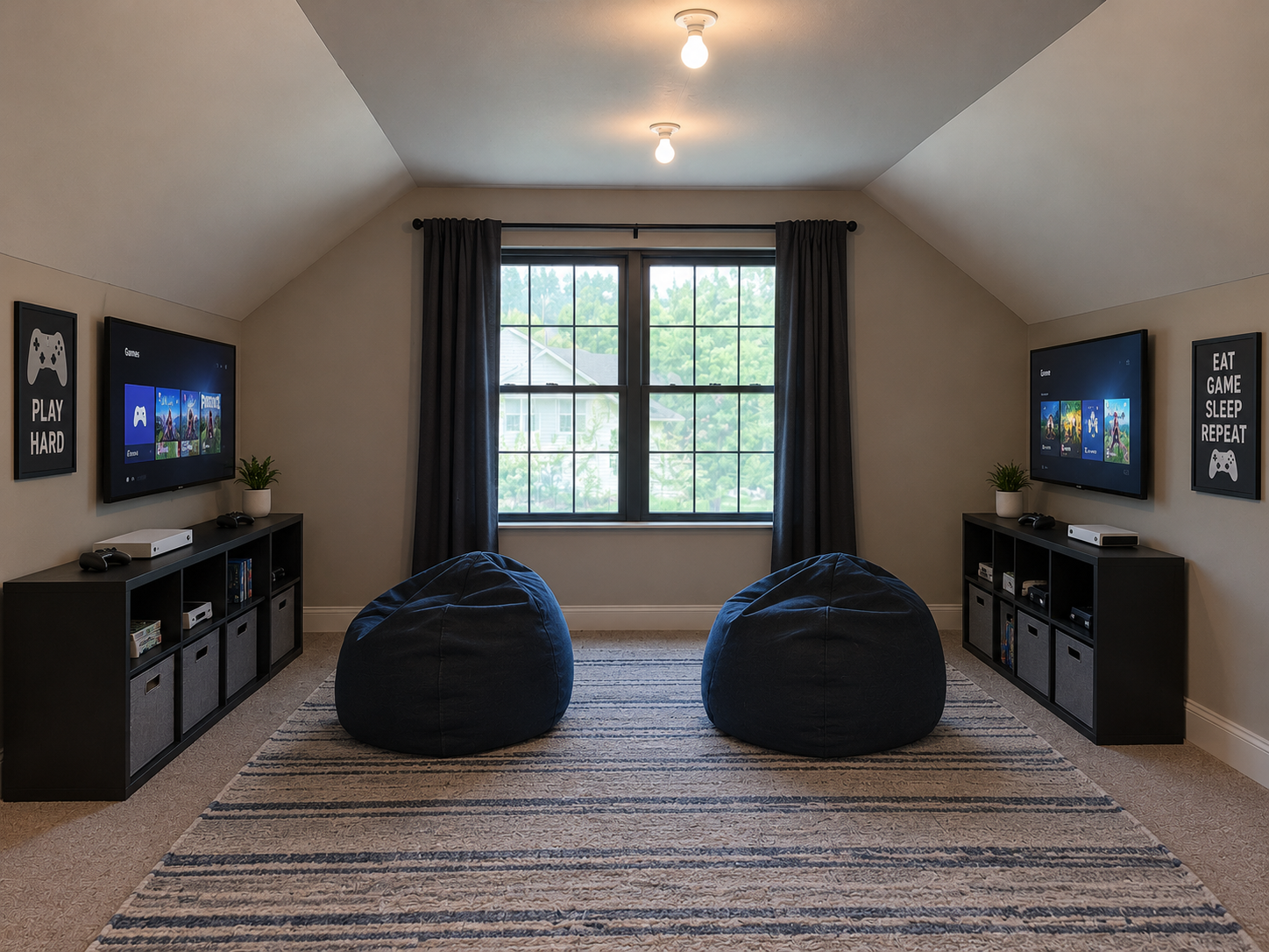 VIRTUAL STAGING - Attic space - Option Gaming area