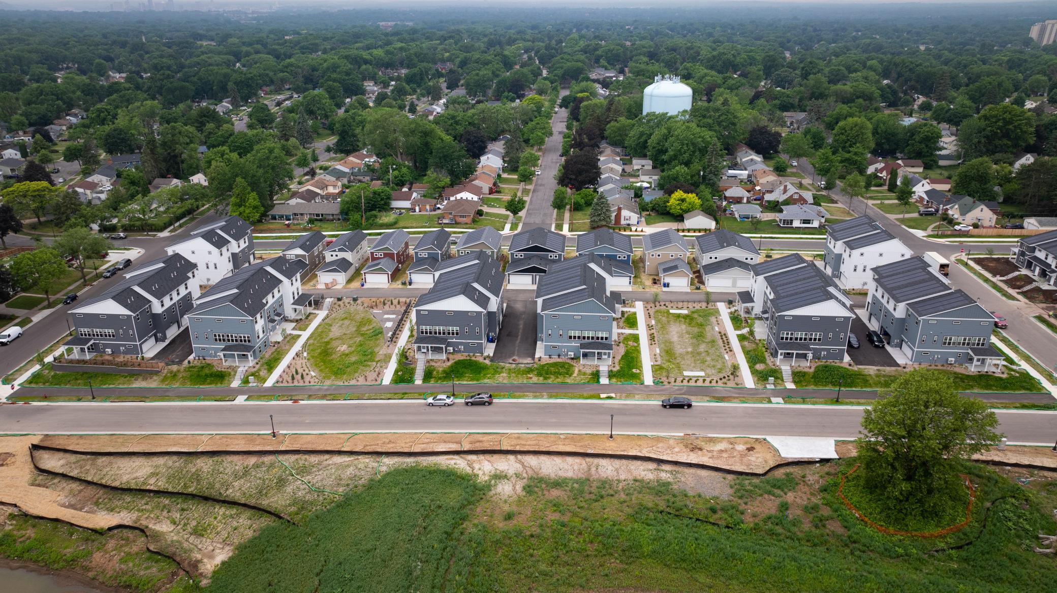 ariel from east - this home is in the top left corner