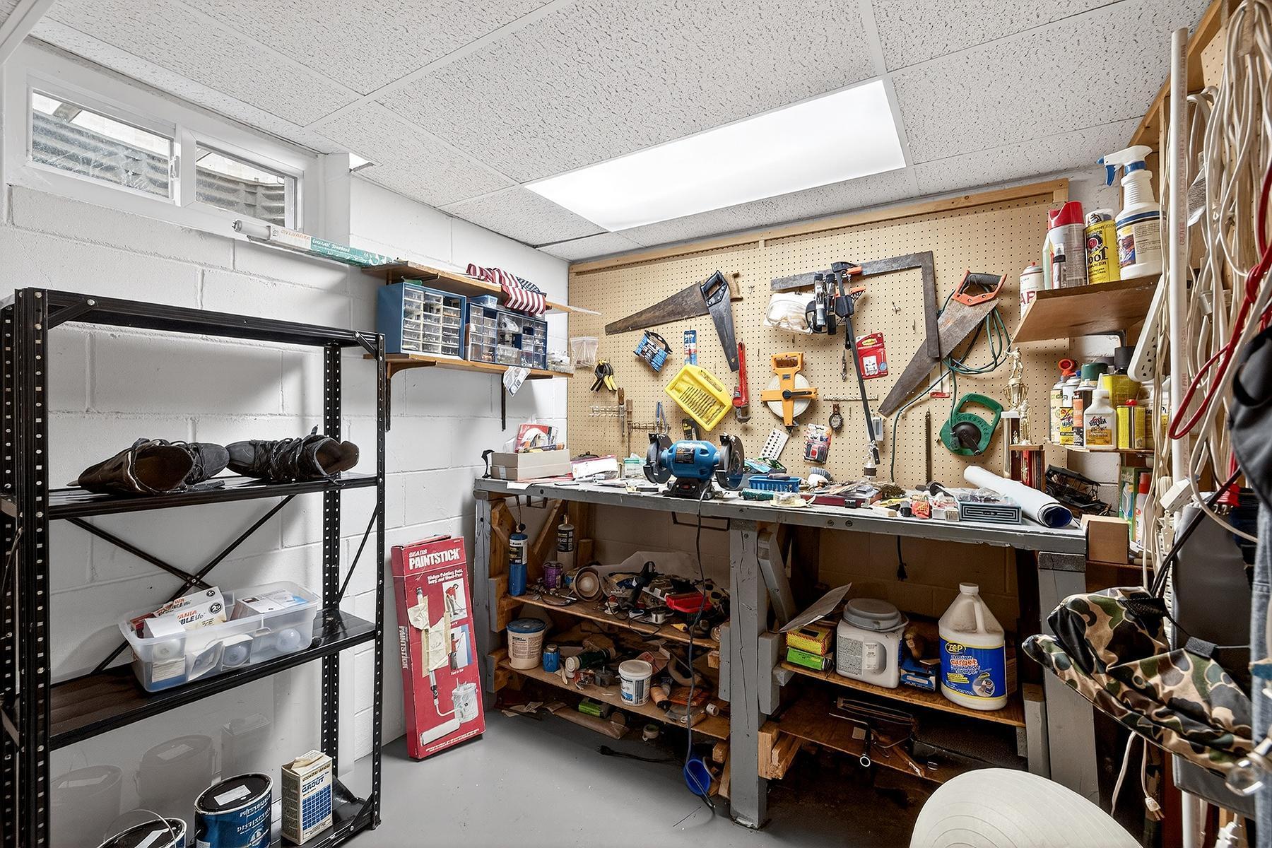 Shop Area /Storage Room Lower Level