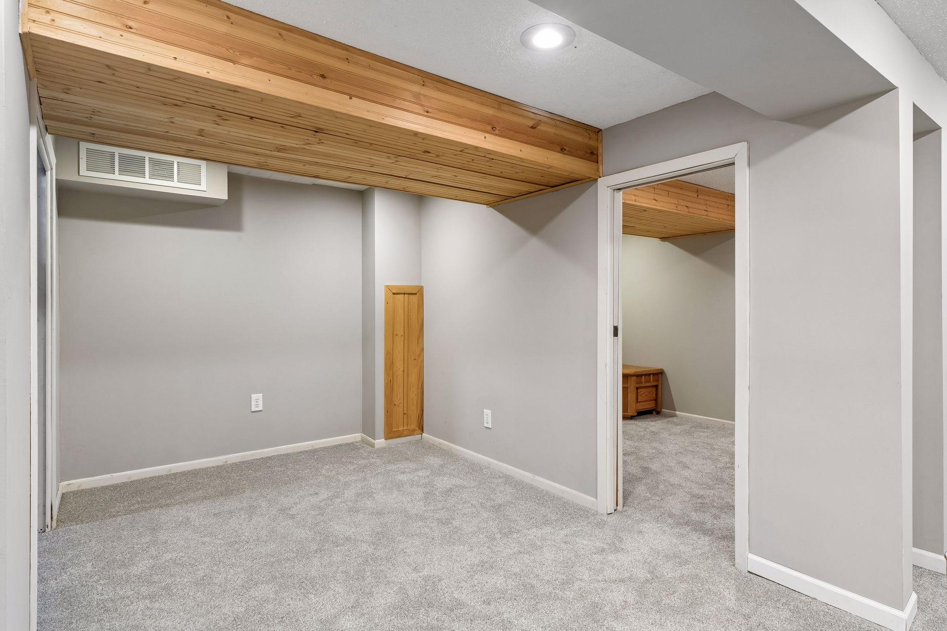 Additional flex space and an adjacent den/office.