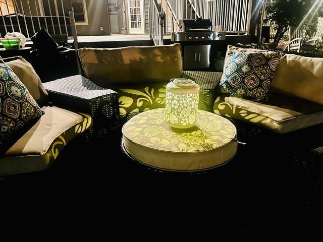 An Inviting Patio offers a Cozy Retreat