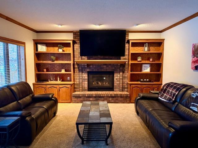 Family Room with updated Gas Fireplace