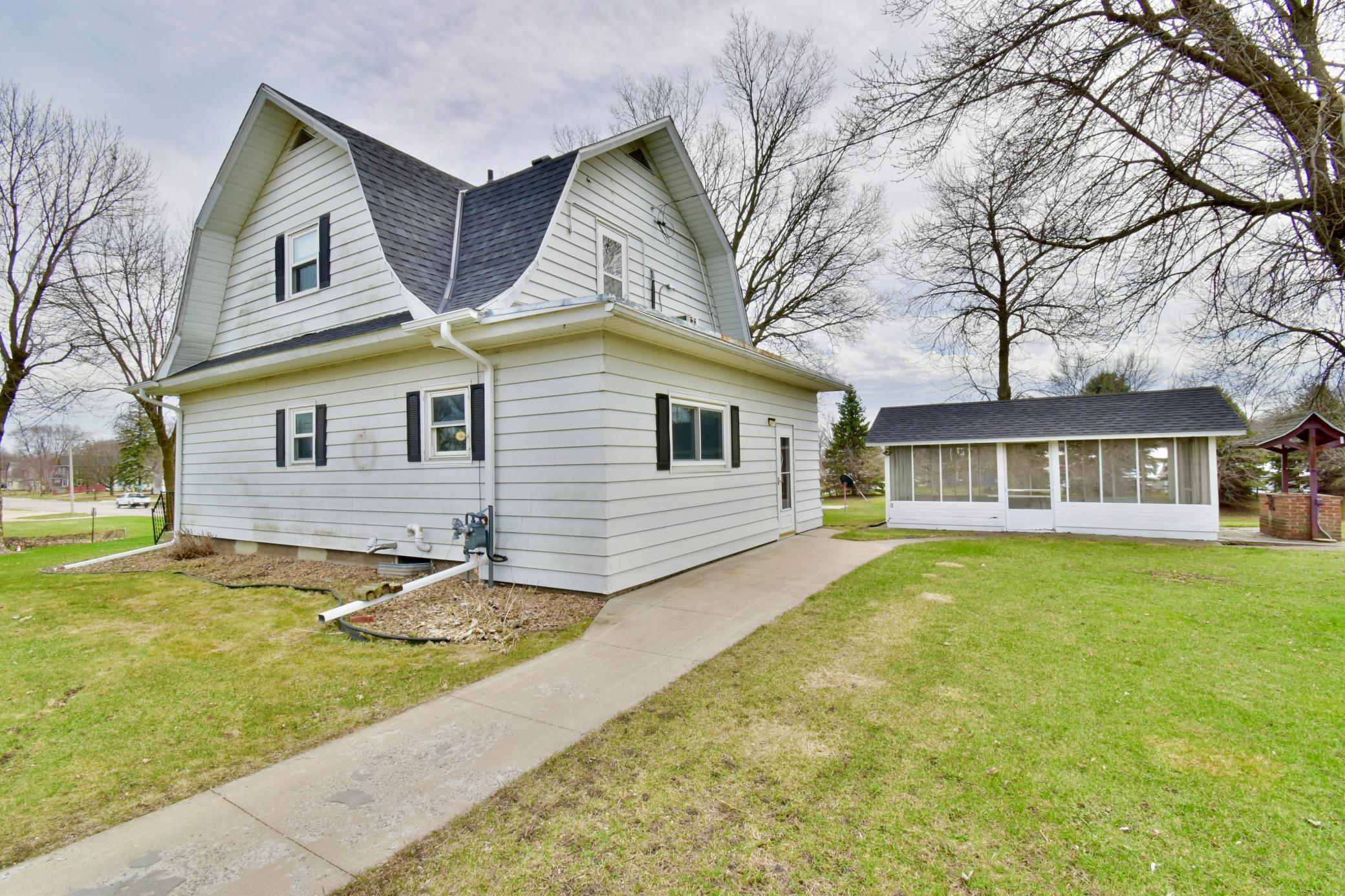 View of the back entrance to the house from the garage
