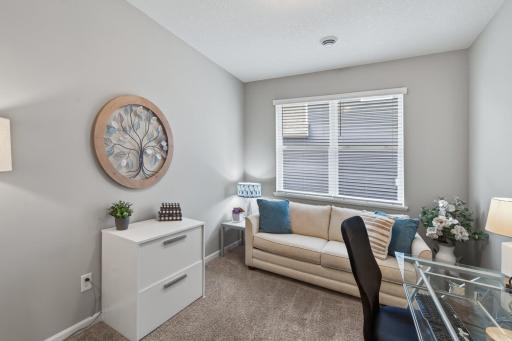 This den is great for a sitting room, hobby room or a desk. The perfect reading spot!