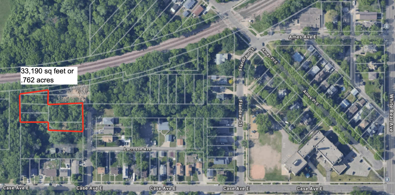 33,190 sq feet of .762 acres of land