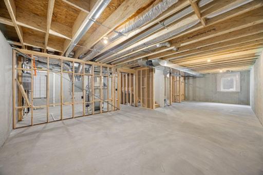 The unfinished basement offers opportunity for personalization.