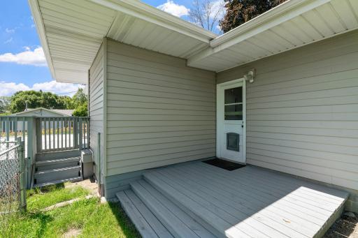 Secondary entrance from garage to backyard