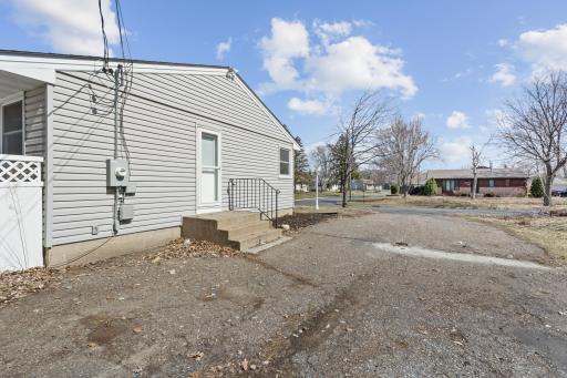 Service door entrance